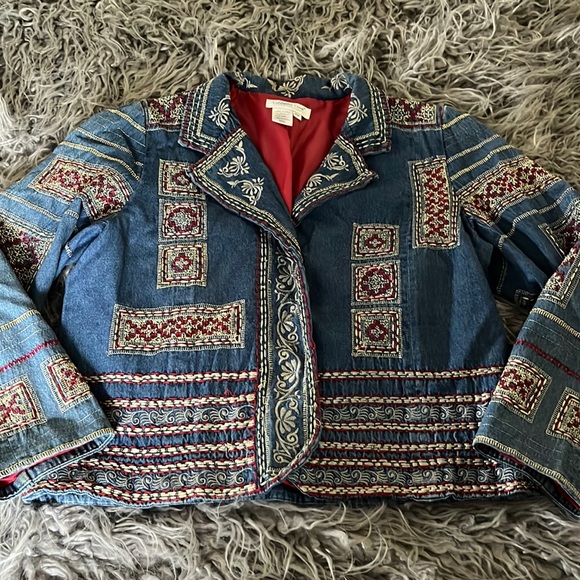 Blazer Coldwater Creek - Red Patchwork - Taille PXS (Petite XS) - Occasion En Très Bon état